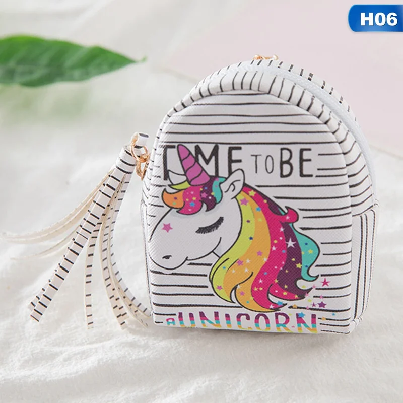 H06 Модный маленький кошелек с подвеской, модная мини-сумочка из искусственной кожи на молнии с кисточкой, сумочка для монет, сумочка в форме портмоне - Цвет: H06