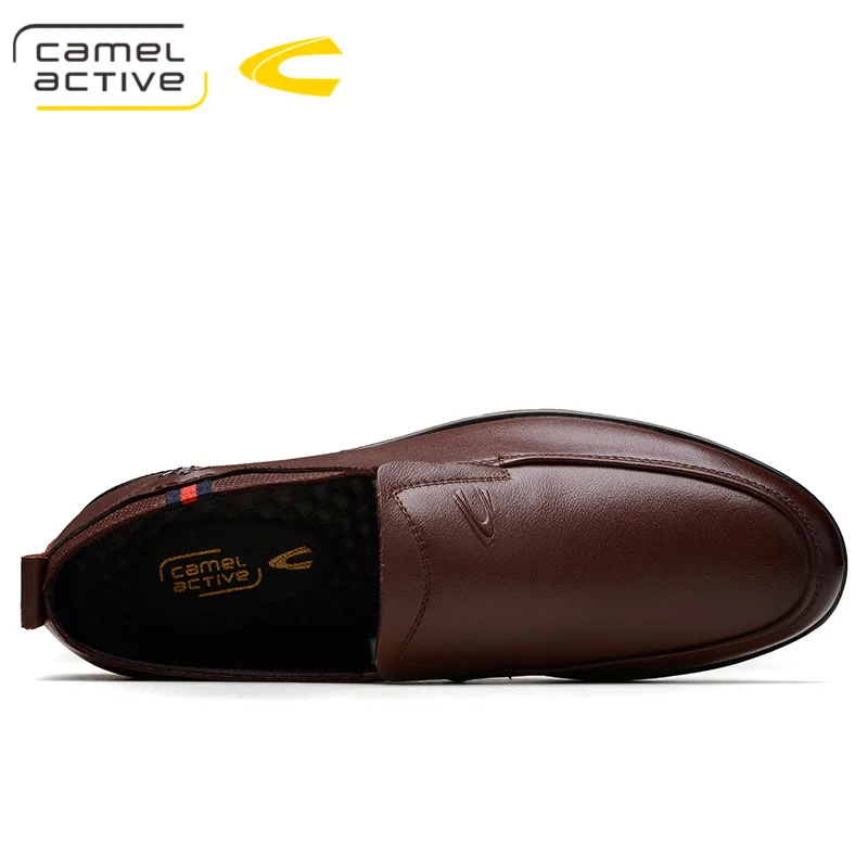 Мужские туфли-оксфорды без шнуровки Camel Active коричневые классические туфли из