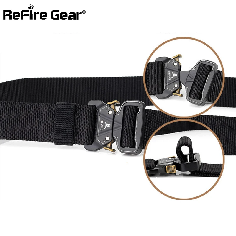 Refire gear военный тактический ремень для мужчин SWAT сверхмощный армейский боевой ремень быстрый выпуск металлическая пряжка прочный нейлоновый пояс