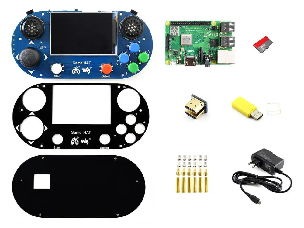 Посылка G Raspberry Pi включает в себя карту памяти Micro SD и адаптер питания состоящую из