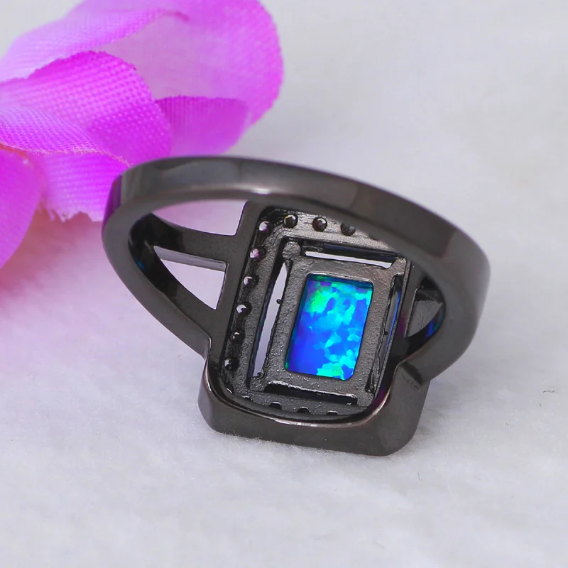 Женские кольца с фианитом в черную пятницу модные серебряные голубым огненным