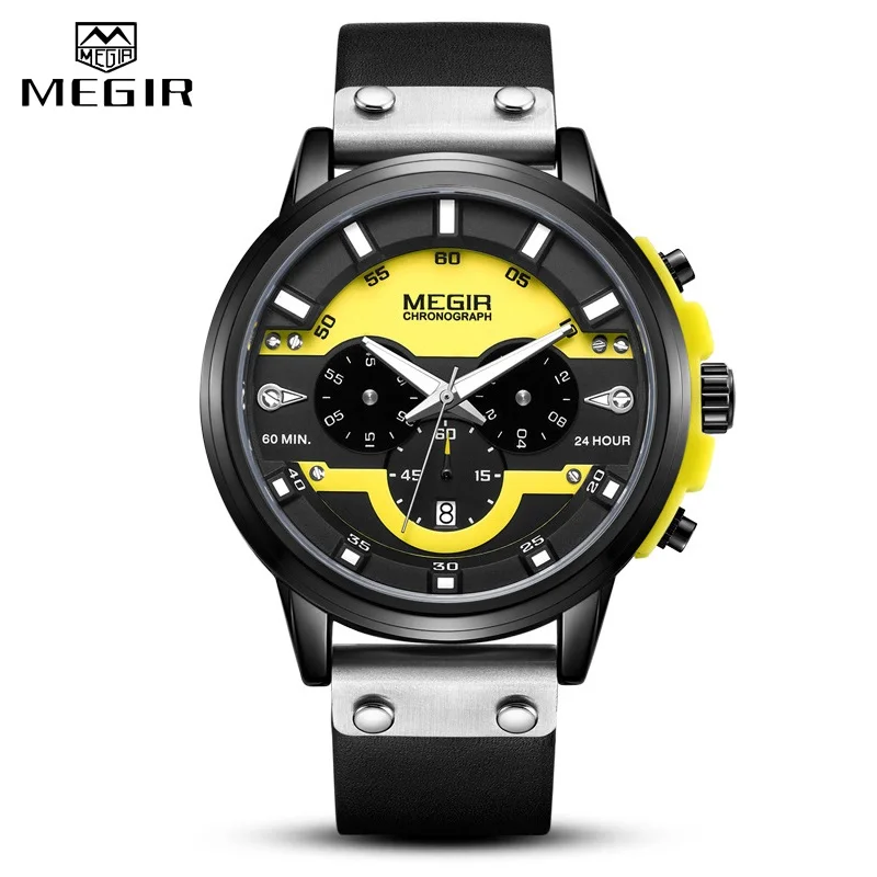 Часы MEGIR мужские спортивные армейские водонепроницаемые с большим