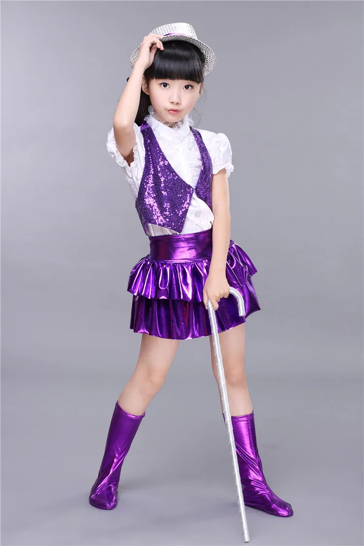 Детская танцевальная одежда для джазовых танцев красивая джаза современное