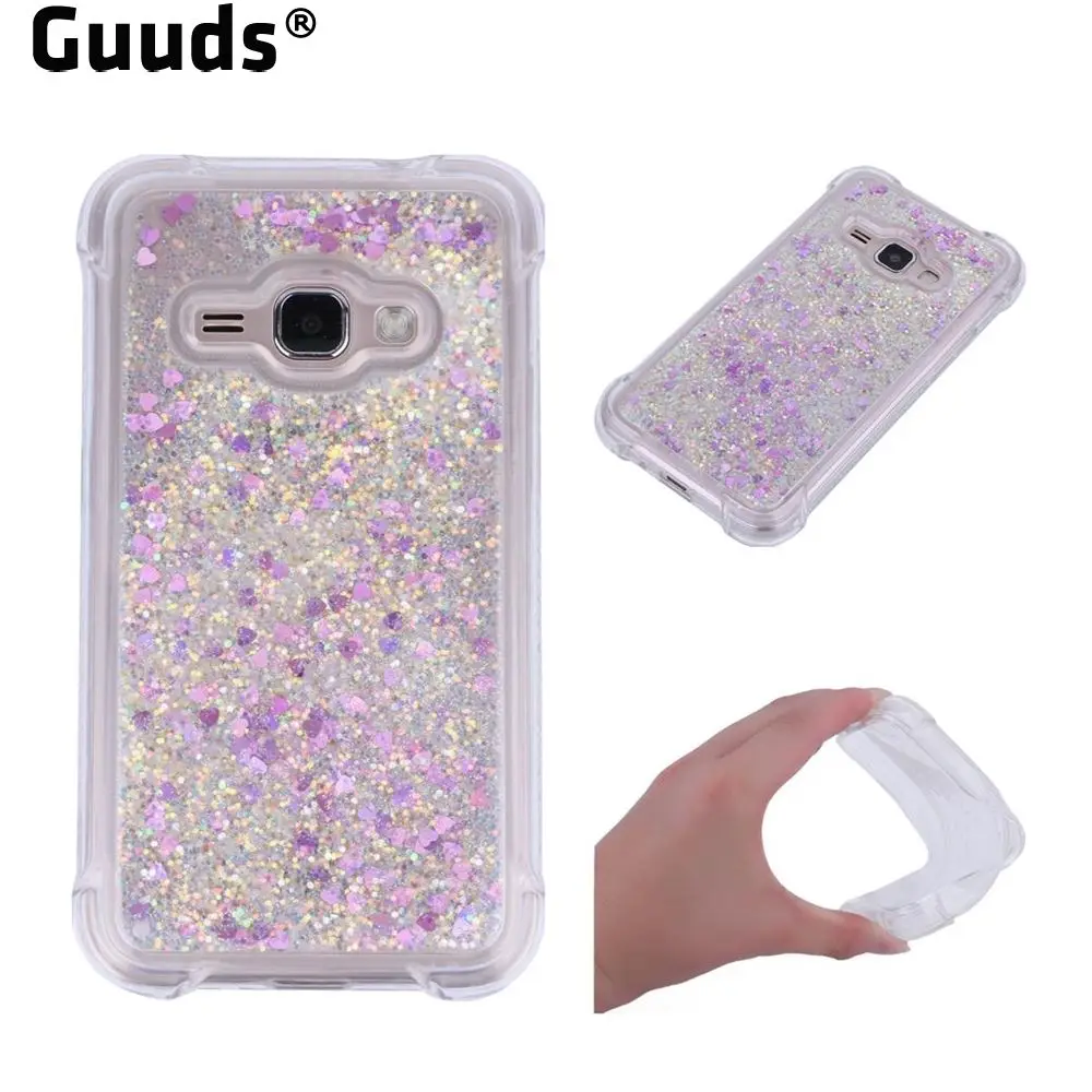 Guuds для Samsung J1 2016 J120 крышка динамические жидкие блестки песок зыбучий звезда ТПУ