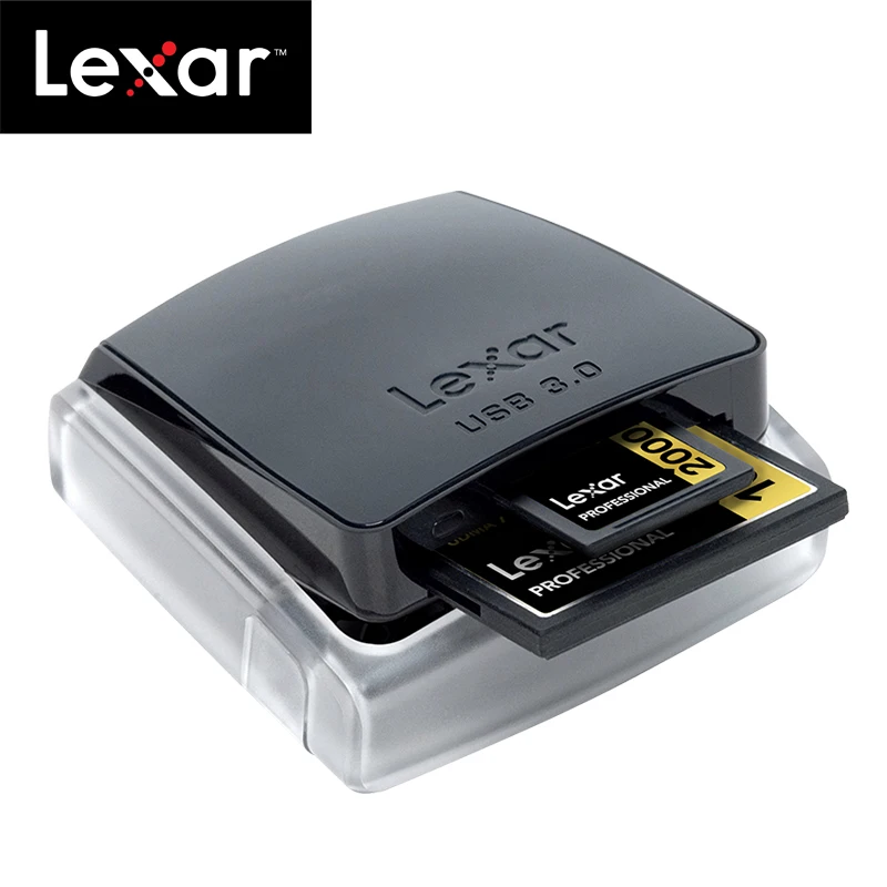 100% Оригинальный профессиональный считыватель карт Lexar USB 3 0 Compact Flash SDXC/SDHC с двумя