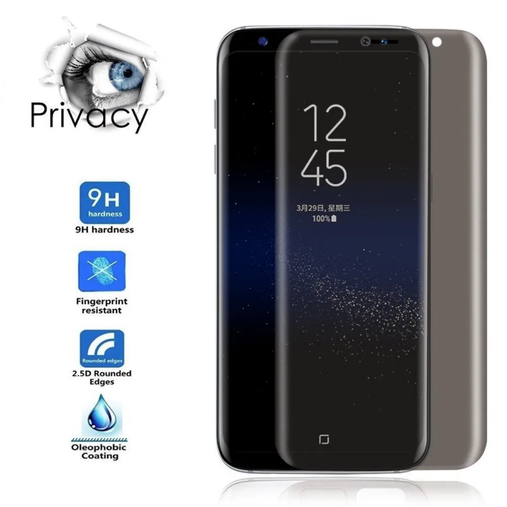 Для Samsung Galaxy S9 Plus защитная пленка на весь экран Защита от шпиона закаленное стекло