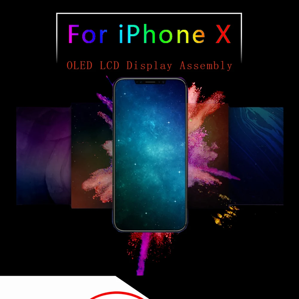 EFaith 2 шт./лот OEM GX AMOLED качество lcd или дисплей для iPhone X OLED кодирующий преобразователь сенсорного экрана в сборе DHL