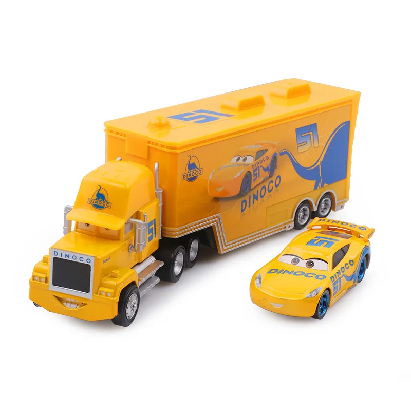 Disney Pixar Cars 2 3 Lightning McQueen Cruz Ramirez Mack Uncle Truck 1:55 литая модель автомобиля детская игрушка