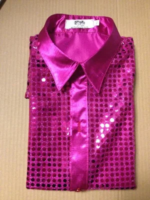 Детская рубашка для шоу со сверкающими блестками сценические костюмы мужская