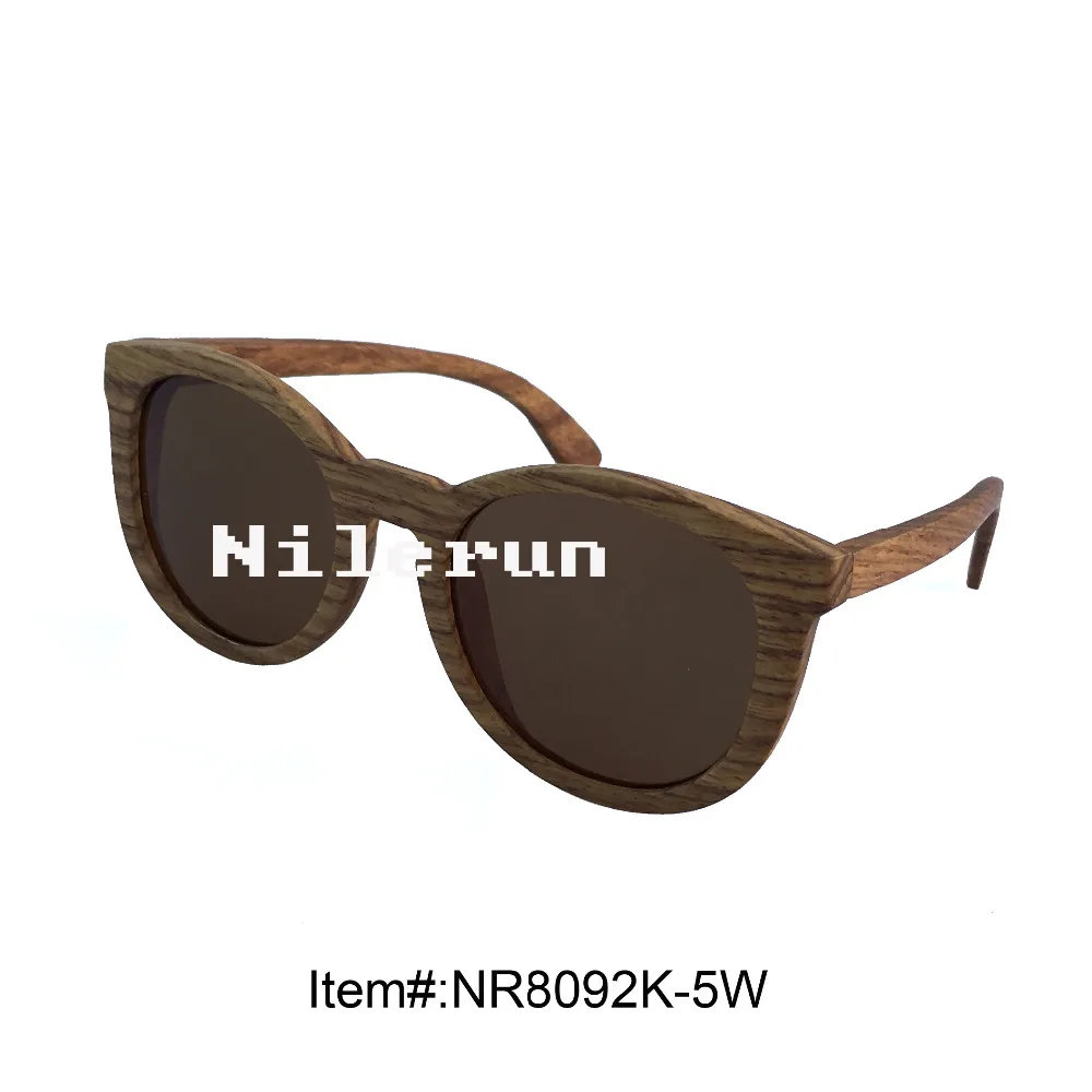 

Модные большие круглые солнцезащитные очки zebrawood