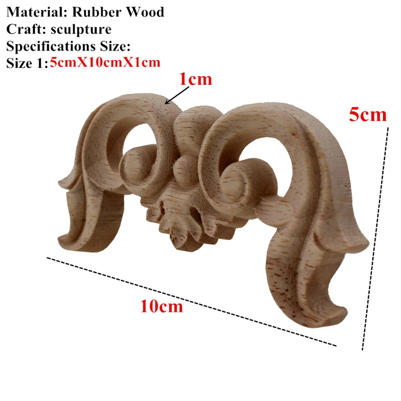Деревянная резная угловая накладка аппликация дверной шкаф роза неокрашенный
