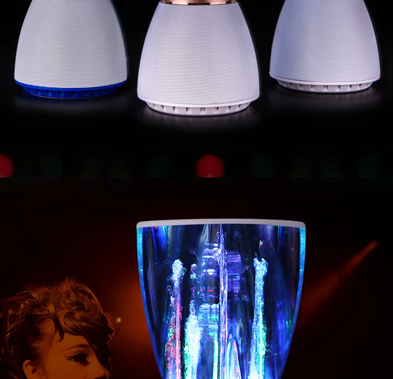 Красочный беспроводной динамик с танцующей водой Светодиодный свет динамик с фонтаном супер бас стерео объемный сабвуфер музыкальные звуковые системы