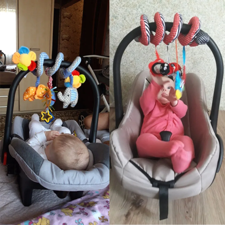 Мягкая детская кроватка кровать коляска игрушка спираль детские игрушки для новорожденных подвесное сиденье в автомобиль колокольчик обучающая погремушка игрушка в подарок