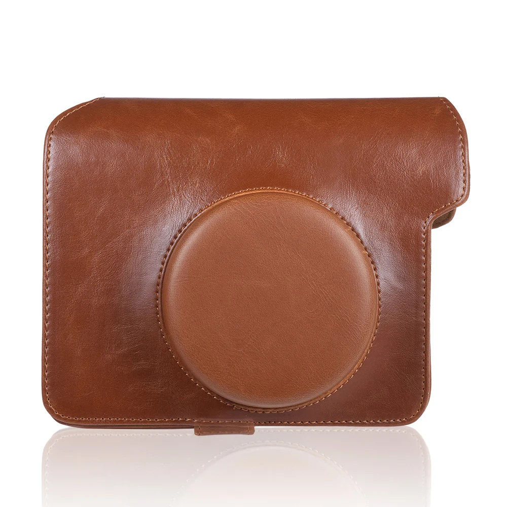 Портативный винтажный кожаный мини чехол для камеры Fuji Fujifilm Instax Wide 300|bag for|leather case