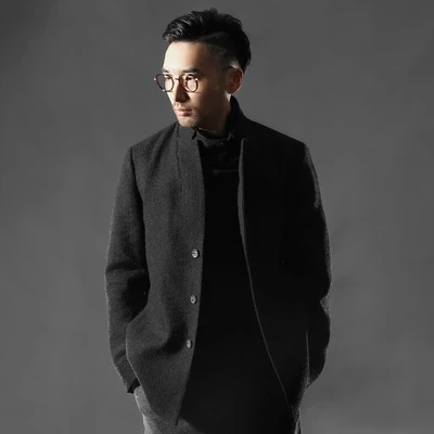 Куртка LinenAll Мужская шерстяная Повседневная Свободная льняная верхняя одежда