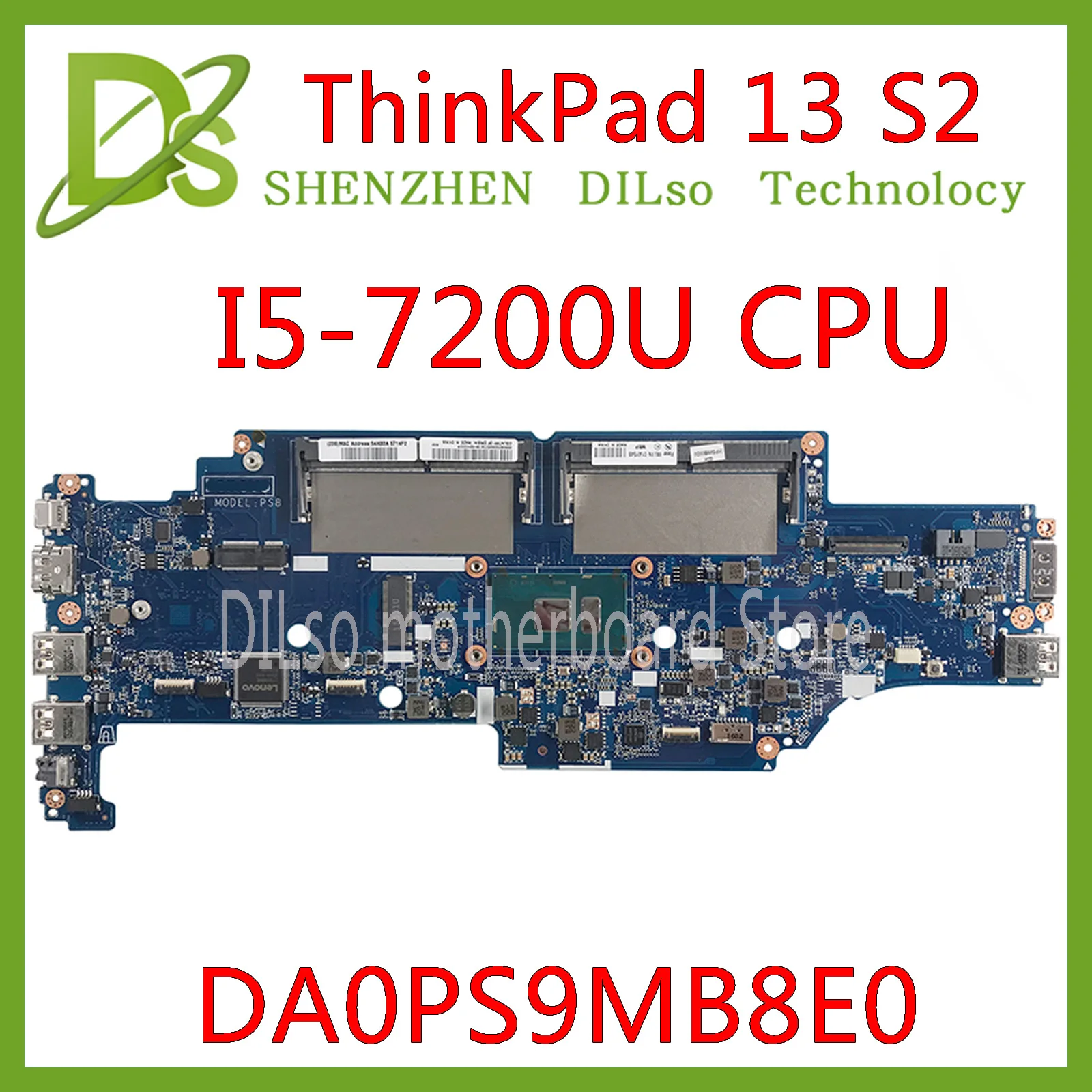 KEFU DA0PS9MB8E0 материнская плата для ноутбука Lenovo ThinkPad 13 S2 I5 7200U процессор оригинал