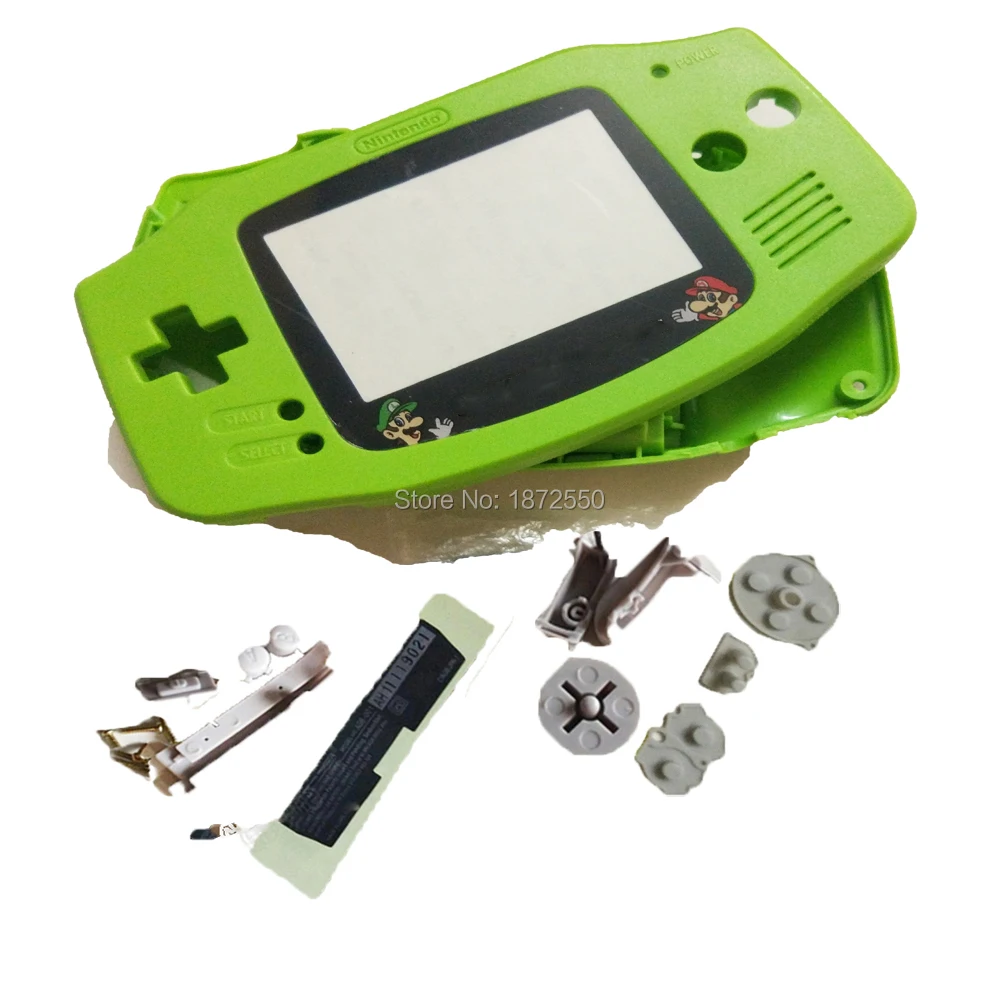 Популярные цвета зеленого яблока ремонт игры Корпус подходит для NintendoGBA GameboyAdvance