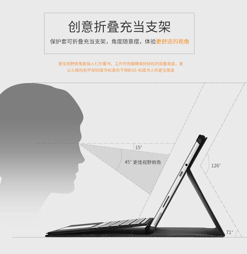 Новый модный кожаный чехол для планшета Microsoft Surface Go 10 дюймов функциональный