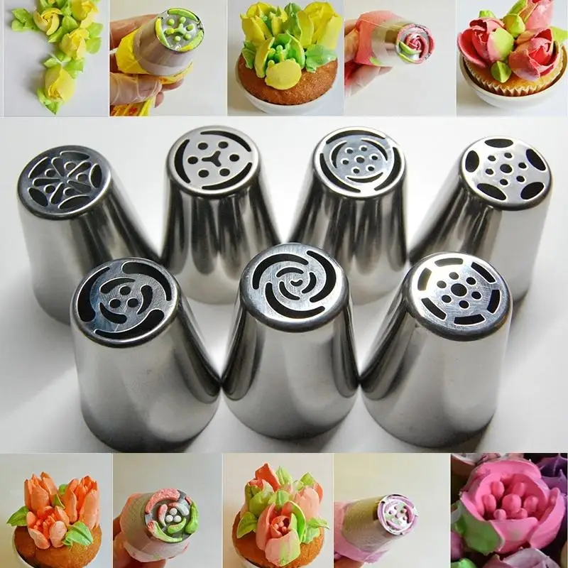 Doatry 1pcs Russian Piping Tips Cake Pastry Nozzles Decoration Tool DIY Biscuits Cupcake Baking Tools | Дом и сад