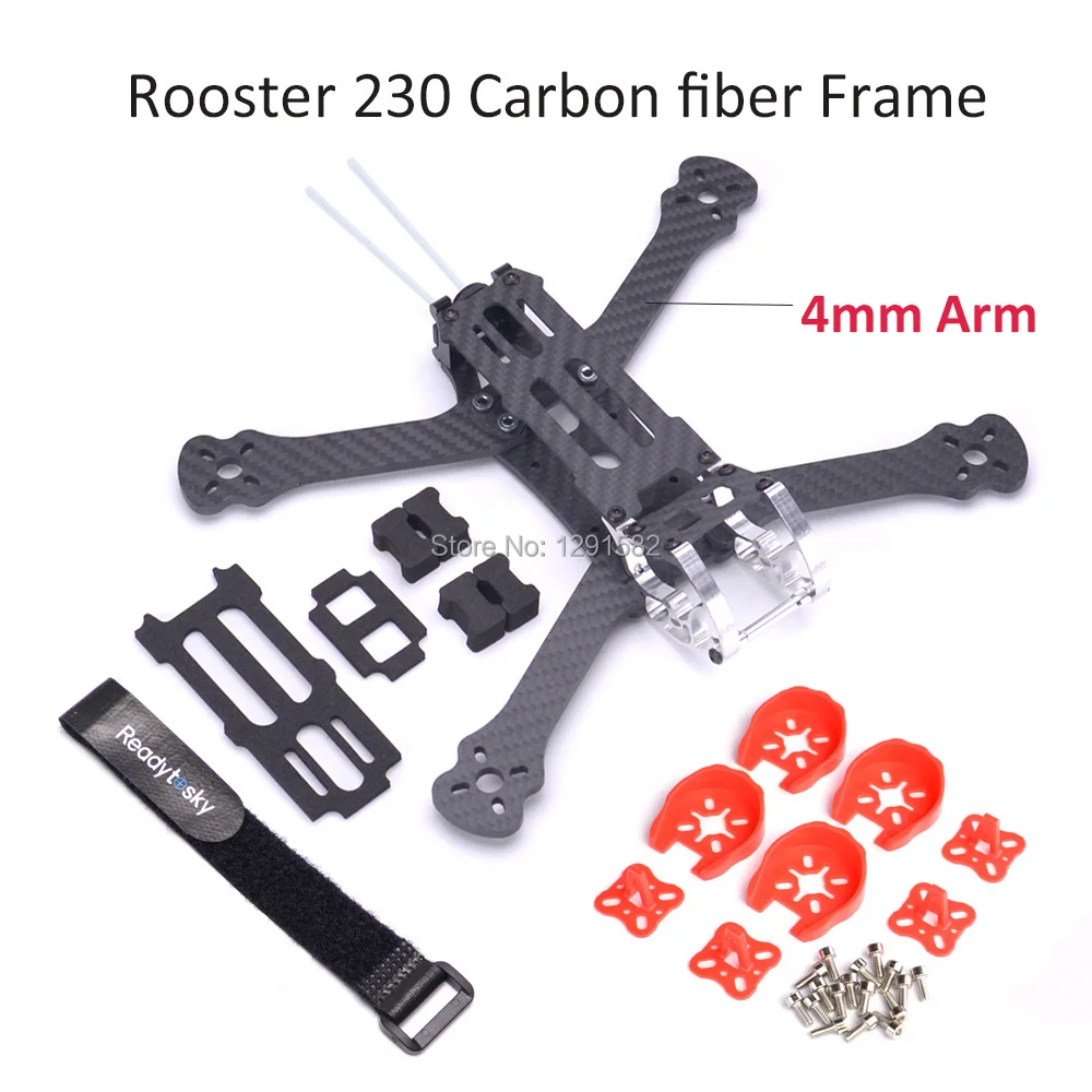 Rooster 230 колесная база 225 мм 5 &quotFPV гоночный Дрон Квадрокоптер рама дюймов FPV для