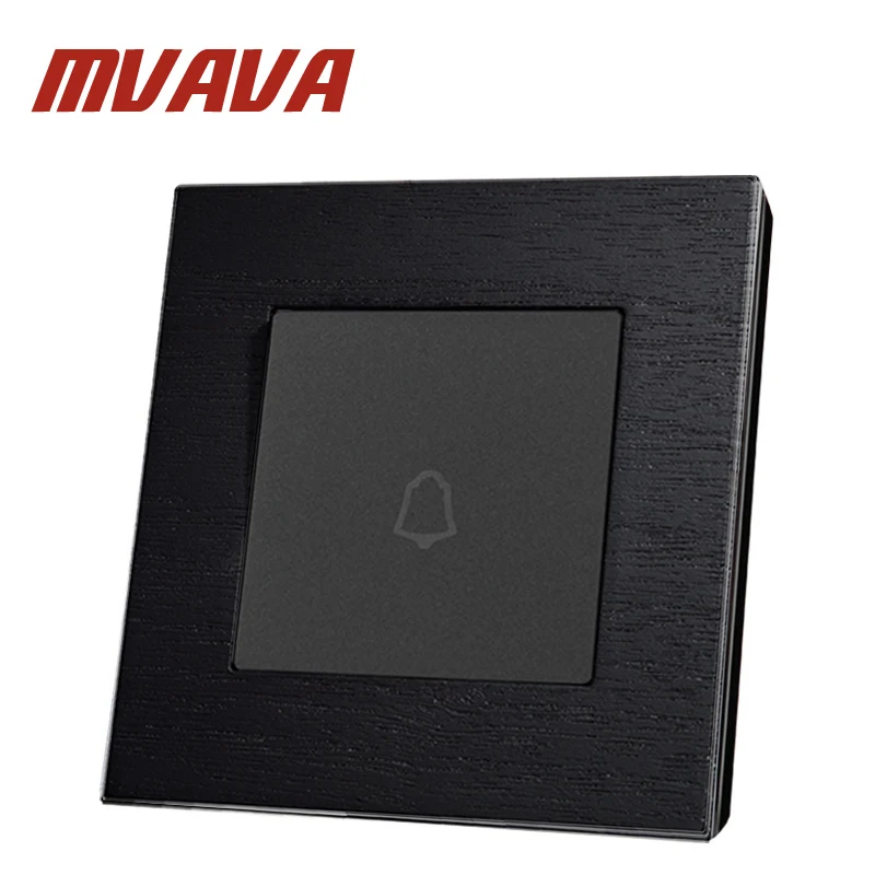 MVAVA черная панель из искусственного дерева дверной Звонок переключатель