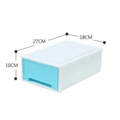 blue 27x18x10 см пластиковая коробка для хранения Тип Ящика нижнее белье бюстгальтер носки Галстук Органайзер-разделитель коробки шкаф без крышки коробка для хранения - Цвет: blue