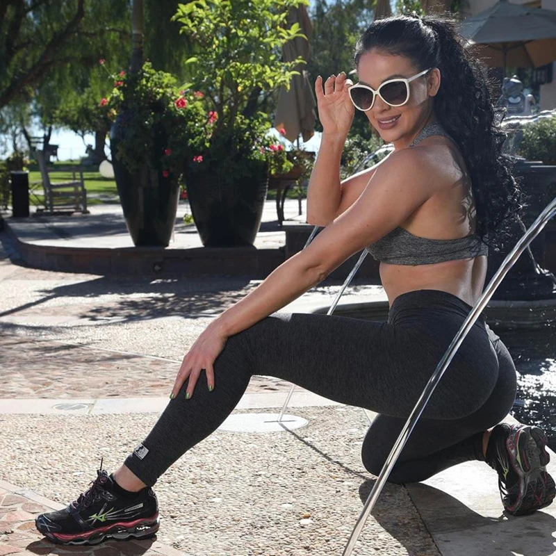 Chrleisure осень Push Up Леггинсы женщин Высокая Талия Твердые Легинсы спортивные