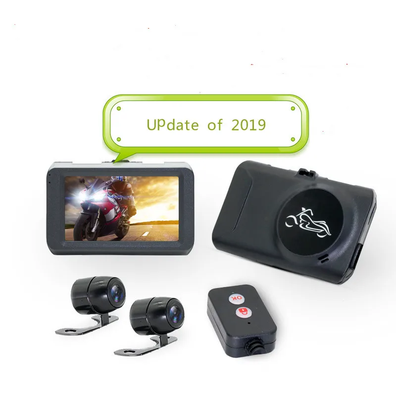 HD1080P мотоцикл Камера DVR мотор Dash Cam с Специальная двойная трек спереди
