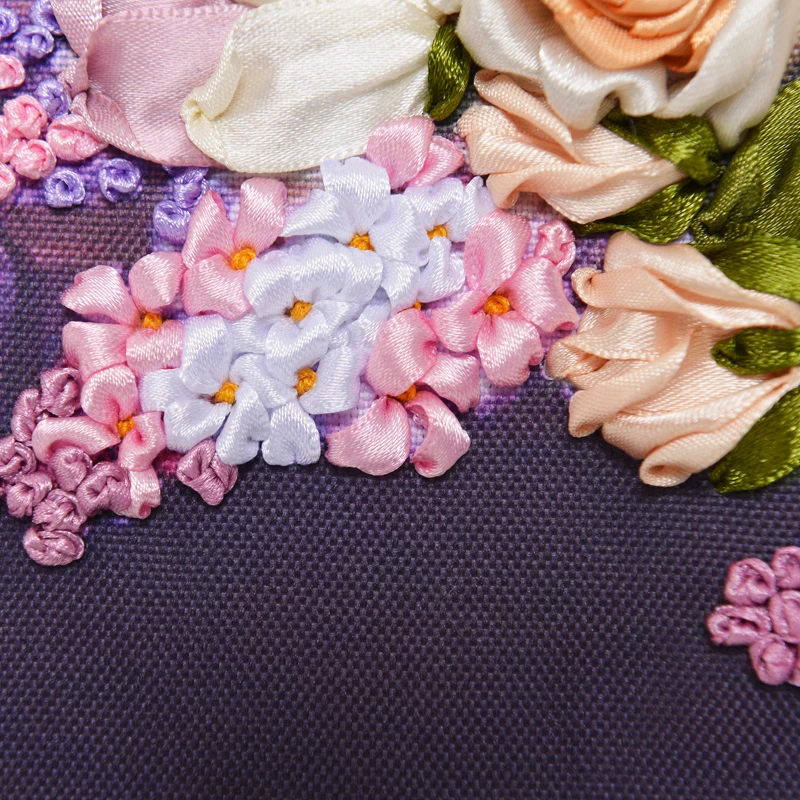 3D Набор для вышивки лентами Цветочная вышивка комплект рукоделие крестом наборы