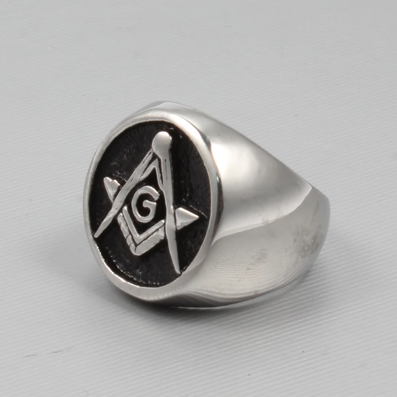 Мужские кольца перстни кольцо из нержавеющей стали 316L винтажное масонское