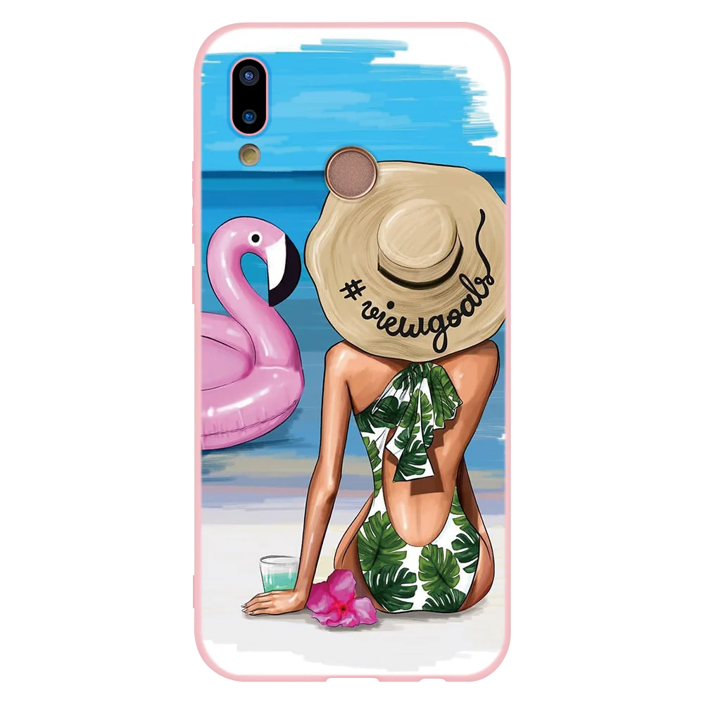 0chuonia Чехол для мамы и дочки с коричневыми волосами для huawei mate 10 20 P30 P8 P9 P10 P20 Lite Pro Plus P Smart Чехол Мягкий матовый чехол из ТПУ - Цвет: 0chuonia