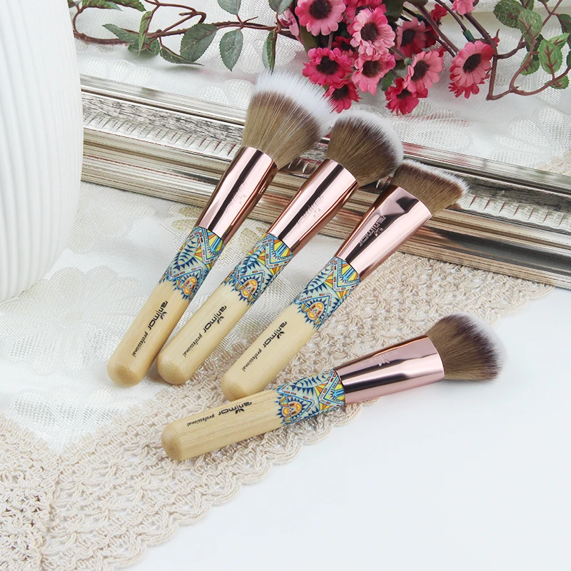 2019 Anmor 4 шт бамбуковые Кисточки для макияжа Набор дружественных Кабуки