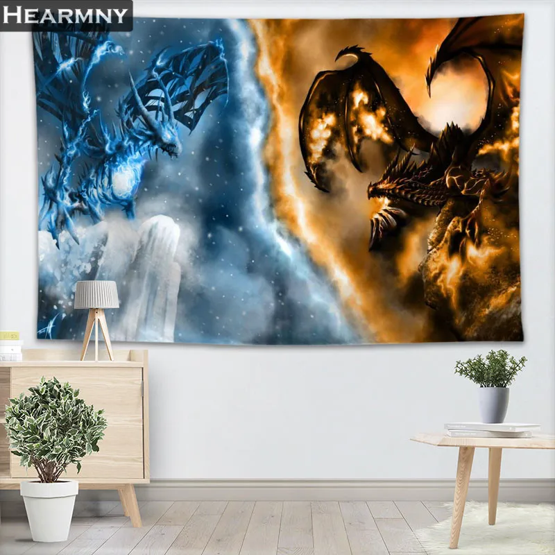 Гобелен HEARMNY Dragon Настенный декор гобелен для украшения дома туристический спальный коврик