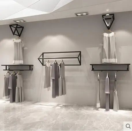Simple wall hanging women's clothing store hanger rack children's clothing hanger