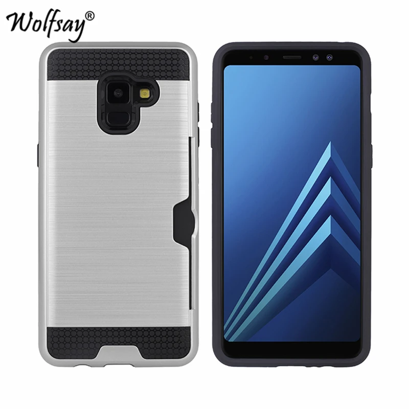 Чехол для кредитных карт Wolfsay чехол Samsung Galaxy A8 2018 гибридный защитный телефона A530 5 6