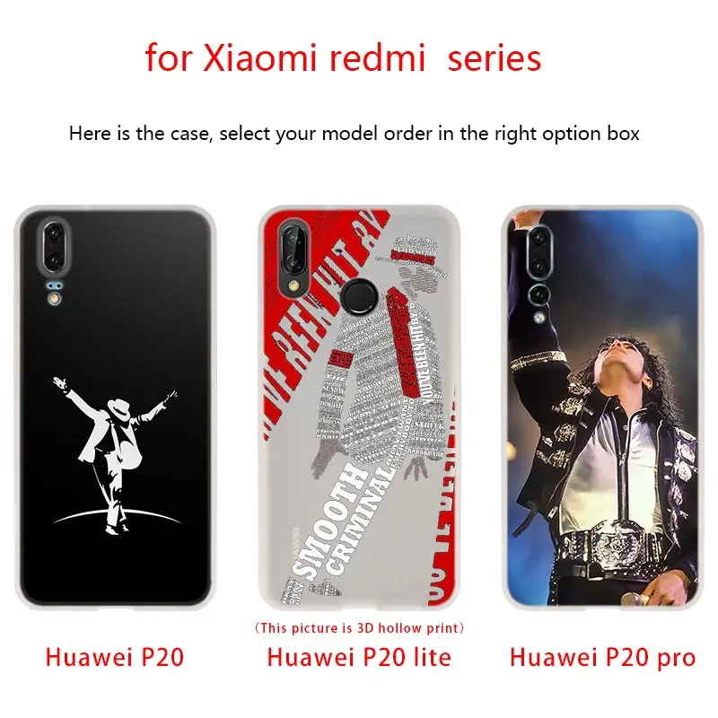 michael jackson Clear TPU Soft Phone Case For Huawei P50 P40 P30 P20 Pro Lite p30lite p50lite P samrt Z 2020 2019 Cover | Мобильные