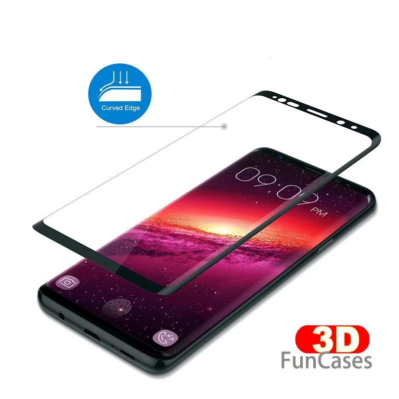 3D изогнутый чехол для samsung Galaxy Note 9 Защитное стекло S9 S8 Plus Note9 защита из закаленного