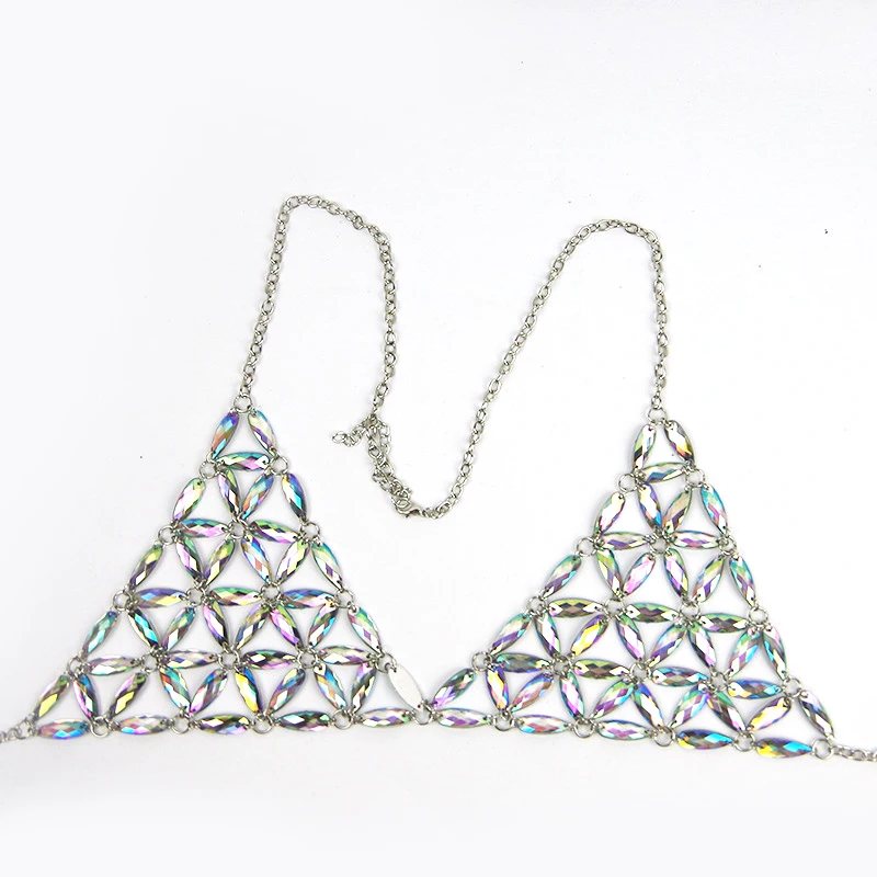 Модный многослойный сексуальный бюстгальтер ожерелье на цепочке Эффектное