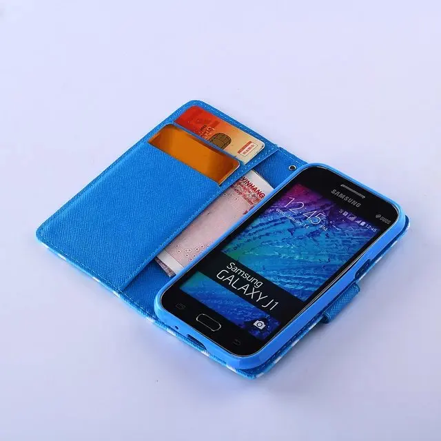 Hot Top Quality Cartoon Painting Flip PU Leather Mobile Phone Bag Case For Samsung Galaxy J1 J5 J7 With Card Holder |