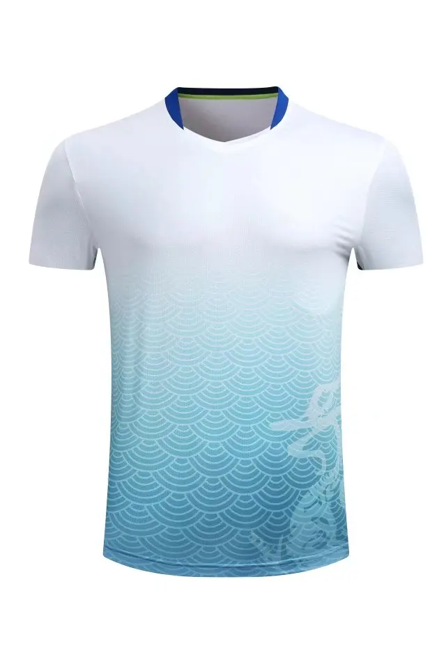 Новая спортивная быстросохнущая дышащая рубашка для бадминтона трикотажные