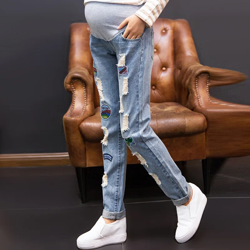 Бесплатная доставка женские джинсы большого размера с высокой талией брюки