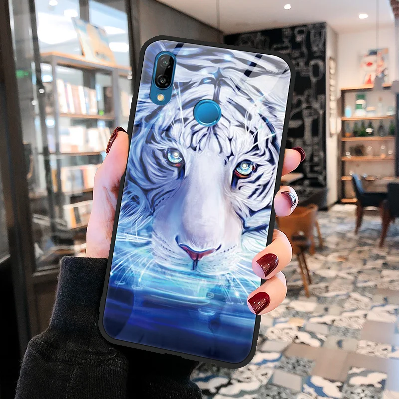 lhbai Чехол из закаленного стекла для huawei P9 P10 P20 Plus P30 Pro Lite Wolf Coque для huawei mate 9 10 20 X Lite Pro Y9 TPU чехол - Цвет: lhbai