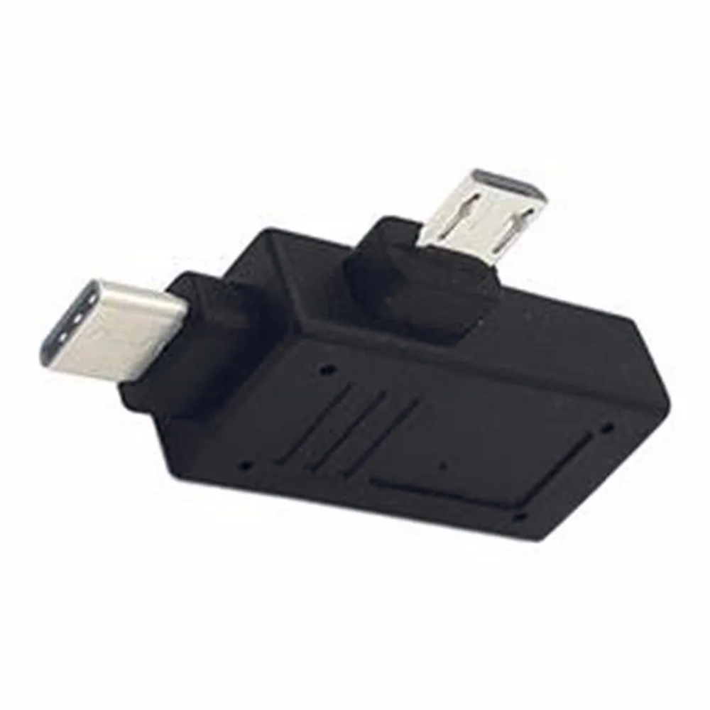 Адаптер OTG 2 в 1 с портом USB 3 Type C Micro папа на 0 A Мама черный | Электроника