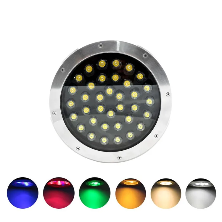 Светодиодный подземный светильник RGB декоративный открытый IP68 AC12V 24V утопленный водонепроницаемый светильник из нержавеющей стали