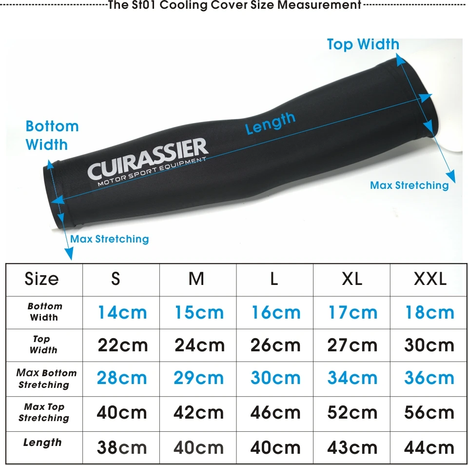 Cuirassier ST01 мотоциклетная охлаждающая Светоотражающая прочная устойчивая к царапинам Защита от солнца УФ 400 силиконовая охлаждающая крышка рукав