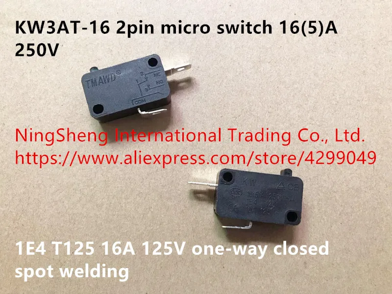 KW3AT-16 2pin микро переключатель 16(5) A 250V 1E4 T125 16A 125V односторонняя точечная Сварка