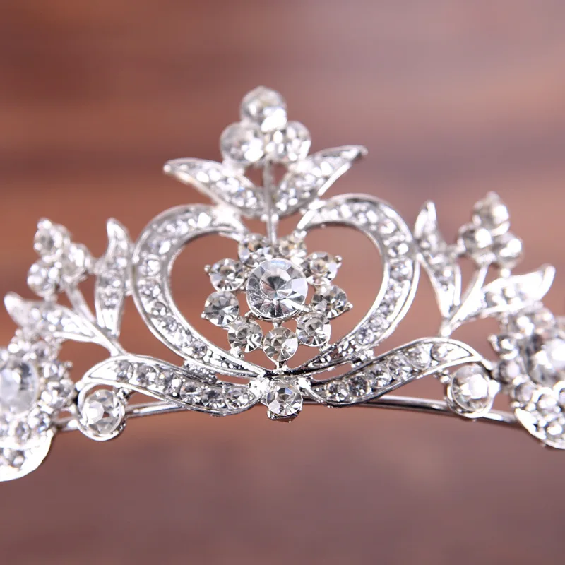 Свадебная тиара SLBRIDAL с кристаллами из сплава в стиле арт деко повязка на голову
