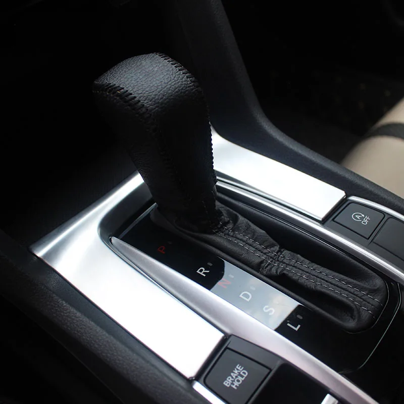 Подходит для HONDA CIVIC 2016 2017 хромированная крышка переключения передач отделка