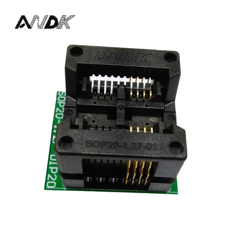 

SOP8 SOIC8 SO8 to DIP8 Broad Body Programming Socket Pitch 1.27mm IC Body Width 5.4mm 209mil Test Adapter Burn in Socket