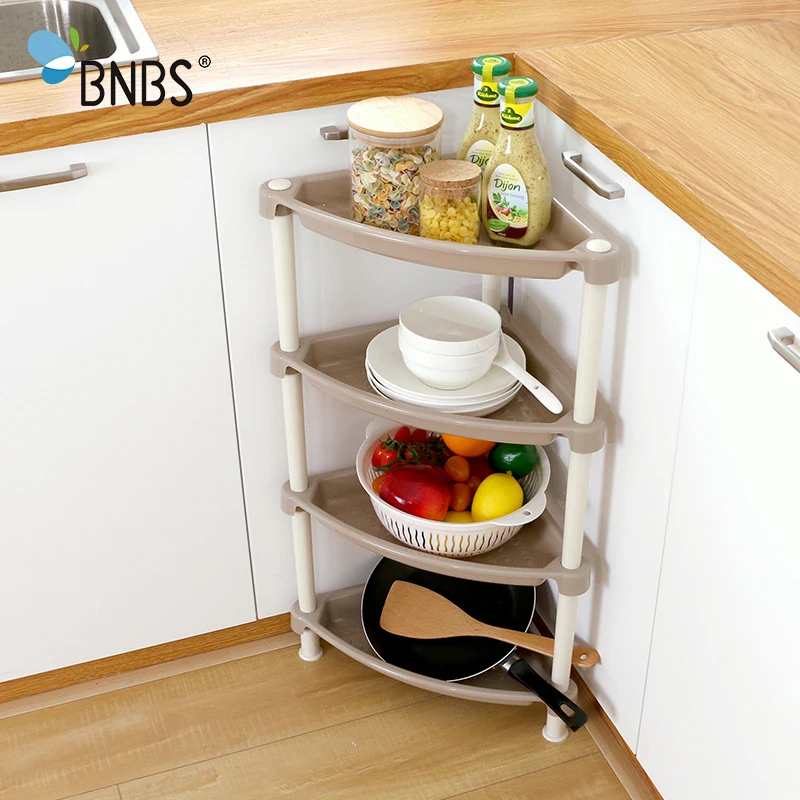 BNBS 3-слойный кухонный Настольный пластиковый стеллаж для хранения дома гостиной